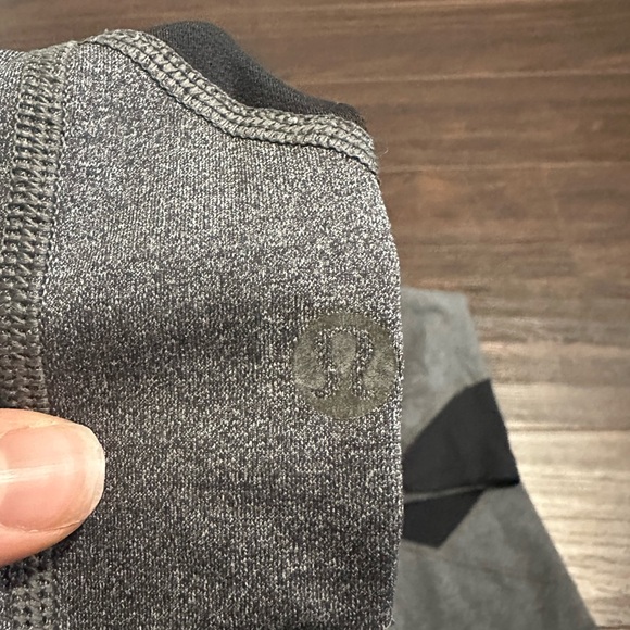 Lululemon Pace Rival Crop 19” Heathered Black/ Heathered Slate - Picture 4 of 5